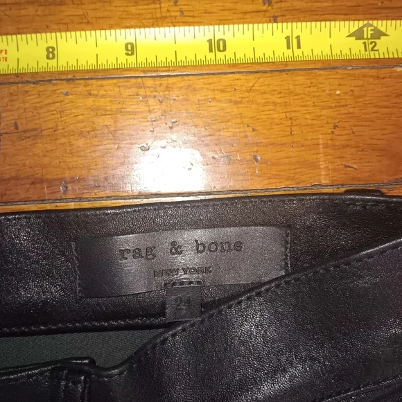 Rag & Bone Black Leather Pants - Picture 4 of 10